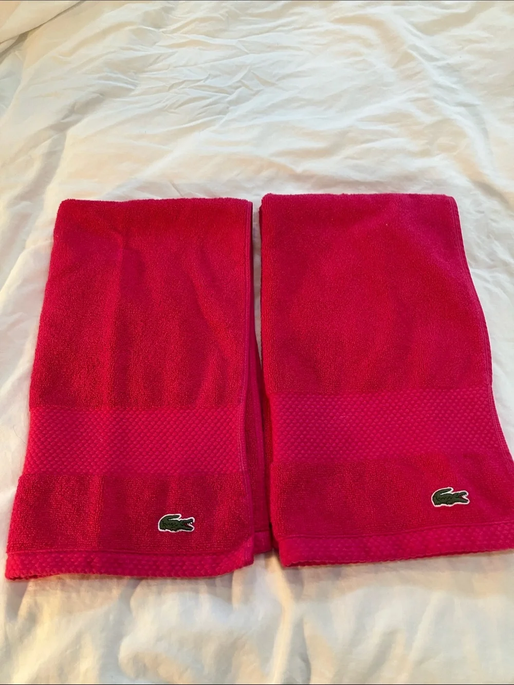 Magenta Lacoste Cotton Hand Towel - set of 2